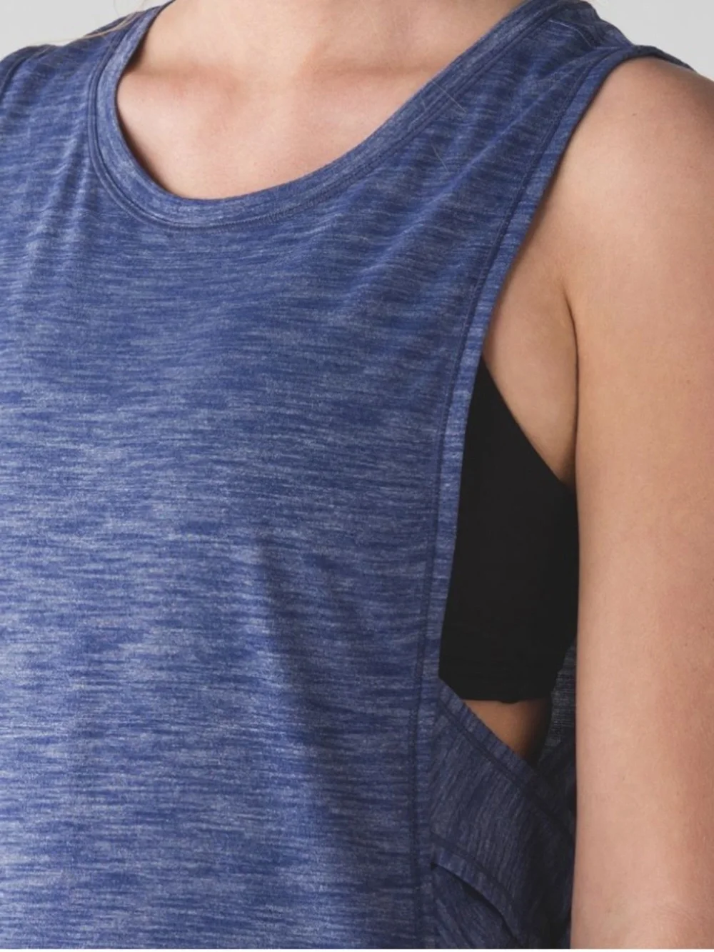 EUC Lululemon Women’s Var-City Muscle Tank Top Heathered Hero Blue Size 8